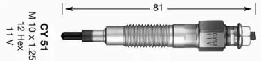 Свеча накаливания (NGK: 2696)